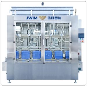 Fertilizer Pesticide Bleach Filling Machine 6 Heads 5L 400 BPH