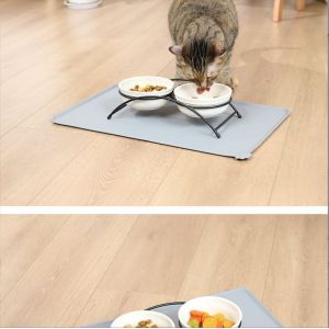 Modern Style Waterproof Non Slip Silicone Dog Pet Feeding Mat for Custom