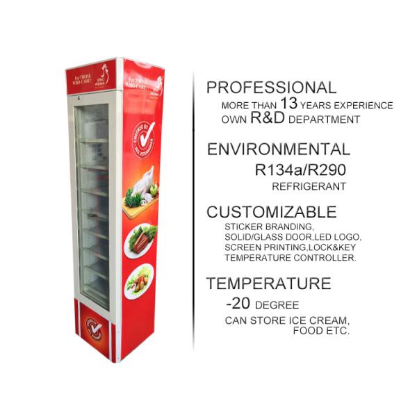 105L Upright Freezer/Vertical Refrigerator Glass Door ETL ISO RoHS CE approved SD105B