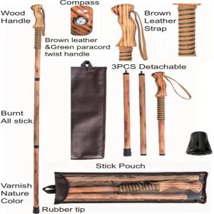 Peach Solid Wood Walking Canes 500g Straight Handle