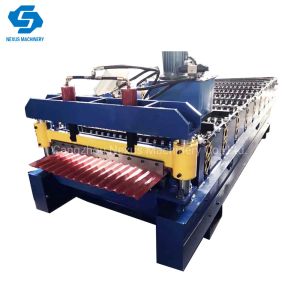 5.5kw Corrugated Steel Roofing Panel Roll Forming Machine with Cr12 Cutting
