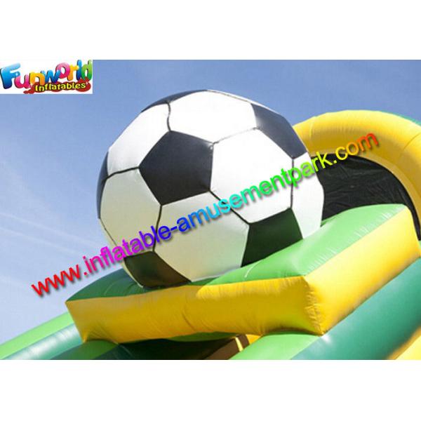 Commercial Soccer Inflatable Slide With Football Bouncing Castle