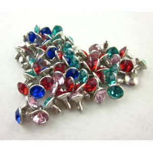 Fashion garment accessory 8mm metal jeans rivet with pearl beads for lady