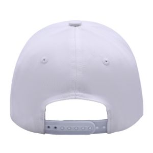 Structured Custom Embroidered Baseball Caps Metal Eyelets White Color