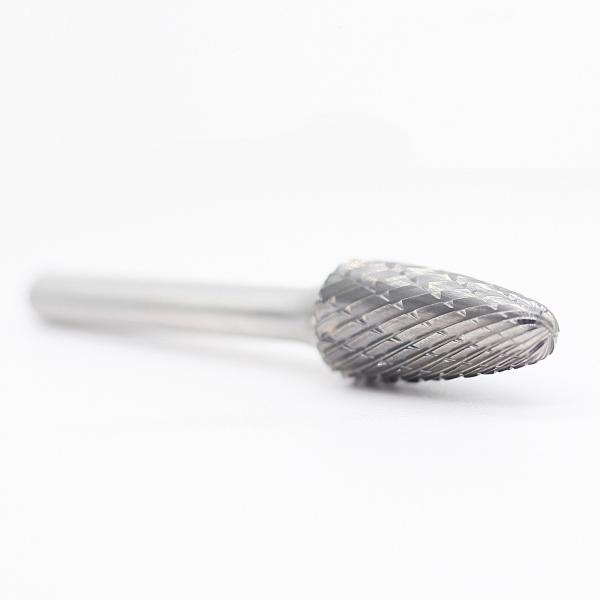 SF-3 Tree Shape Radius End Double Cut Tungsten Carbide Burr With 1/4'' Shank