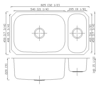 Satin Finish Double Bowl Kitchen Sink 16 Gauge SS Material With No Faucet
