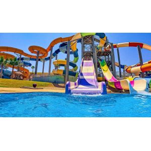 Quality Outdoor Children Aqua Amusement Park Swimming Pool Fiberglass Water Slide Manufacturer for sale