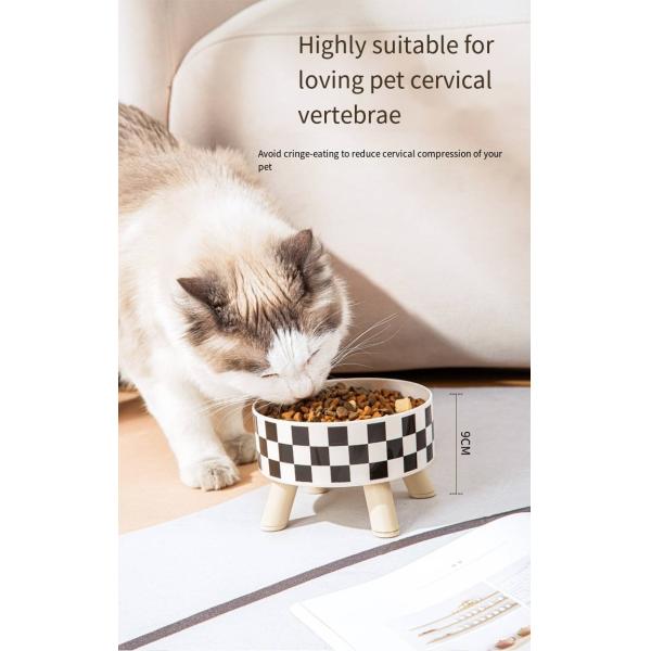 Pet Stainless Steel Elevated Single Bowl Anti-Upset Non-Slip Bowl Large Capacity Anti-Cervical Spine Dog Food Bowl