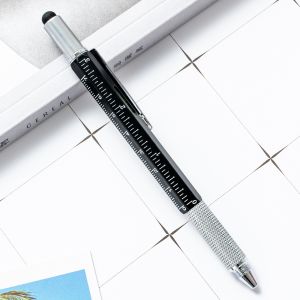 Multifunctional Metal Creative Ballpoint Pen Ruler Screwdriver Touch Screen