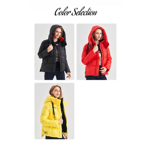 FODARLLOY foreign trade ladies warm hooded cotton-padded clothes women slim long down winter coats