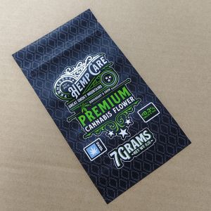 ​Plaid-Printed Child-Resistant Pouch ISO 8317 EN 14375 Certified REACH/ROHS Compliant