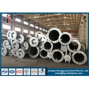 Hot Dip Galvanized Power Transmission Steel Electric Pole For Power Transmission