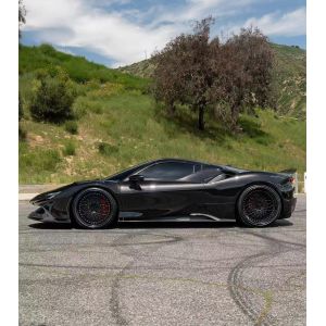 SF90 Ferrari Carbon Fiber Body Kit 1016 Style Front Lip Air Intake Black Spoiler