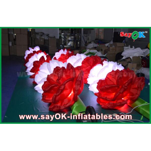 LED Lighting Inflatable Lighting Decoration DIA Rose Flower With CE / UL Blower