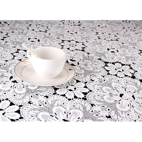 Venice Guipure Cotton Lace Fabric Embroidered Flower Water Soluble Azo Free Dyed