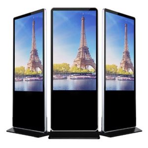 65 Inch FHD Floor Standing Back-to-Back Kiosk Commercial Grade For Interactive