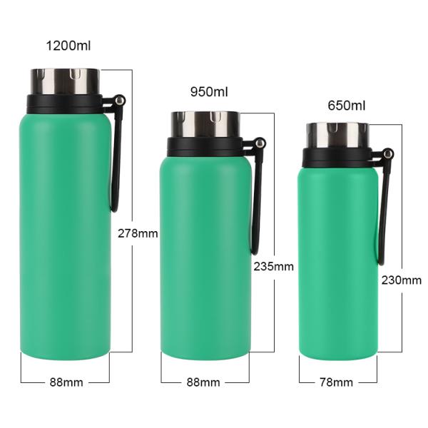 Vacuum insulated coffee bottle 650ml/22oz Thermos bottles Stainless steel keep hot&cold drink metal water flask