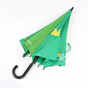 Curved Handle Promotional Gifts Umbrellas , Custom Printed Golf Umbrellas
