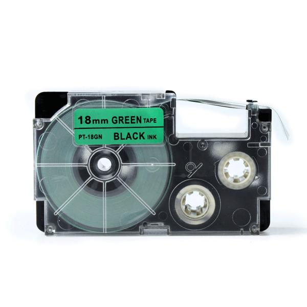 Custom XR - 9GN Black On Green CASIO EZ Label Tape Cartridge 6mm For Restaurant