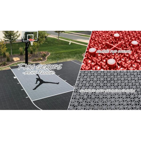 Interlocking PP Sports Tiles for Basketball Courts 250x250mm