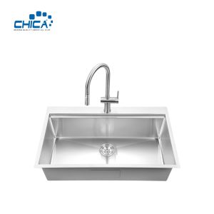 33x22x10 single bowl SUS304 stainless steel commercial topmount handmade house