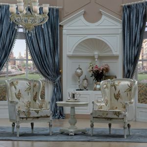 Classic Oakwood Carved Hotel Lobby Armchair Home Relaxing Chair