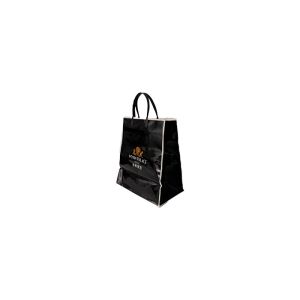 Quality OEM / ODM Small Black Plastic Bags With Handles LDPE Printing for sale