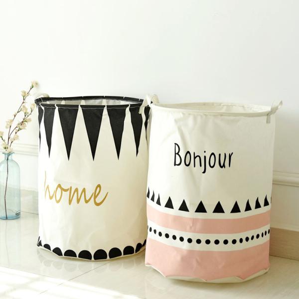 Buy Promotional Cotton Linen Foldable Laundry Basket Dirty Laundry Organizer at wholesale prices