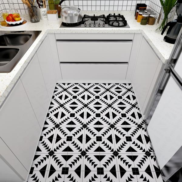 Black White Ceramic Rustic Tile 20x20cm AAA Grade Non-Slip