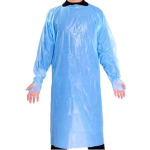 Personal Protective CPE Disposable Blue Lab Coats Gowns With Sleeves