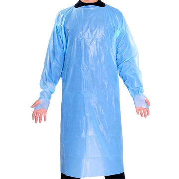 Buy CPE Plastic Waterproof And Oil-Proof Isolation Clothes Gown 10pcs at wholesale prices