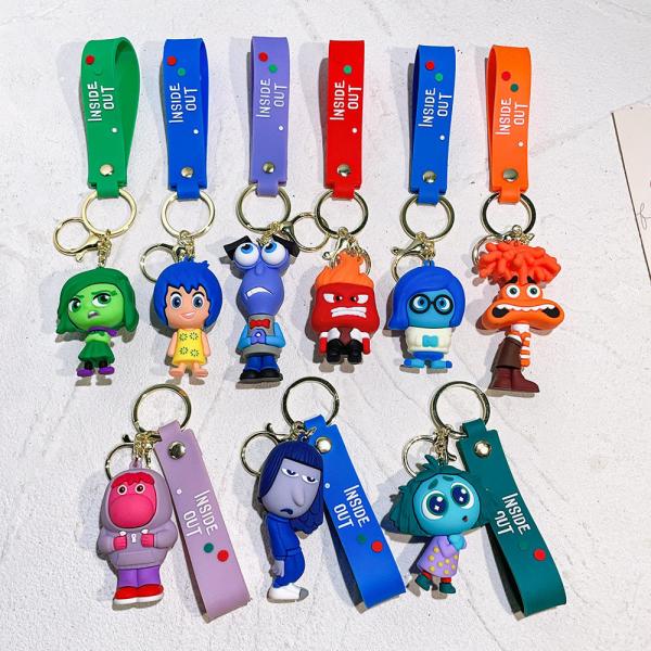 Custom Pvc Keyring 3D Doll Soft Rubber Anime Car Bag Pendant Keychain