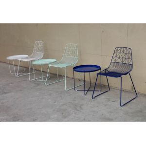 China Modern Metal Wire Wedding Dining Chairs Steel Bertoia Dining Chair on sale