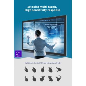 49 Inch Exhibition Hall Interactive Self Service Kiosk Vertical Touch Screen