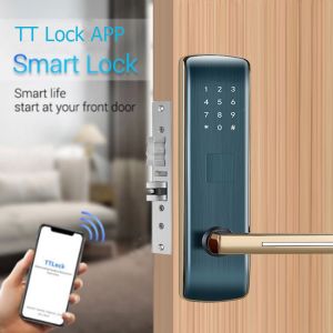 Alkaline Battery Apartment Smart Door Lock 72mm Keyless Entry Door Lock