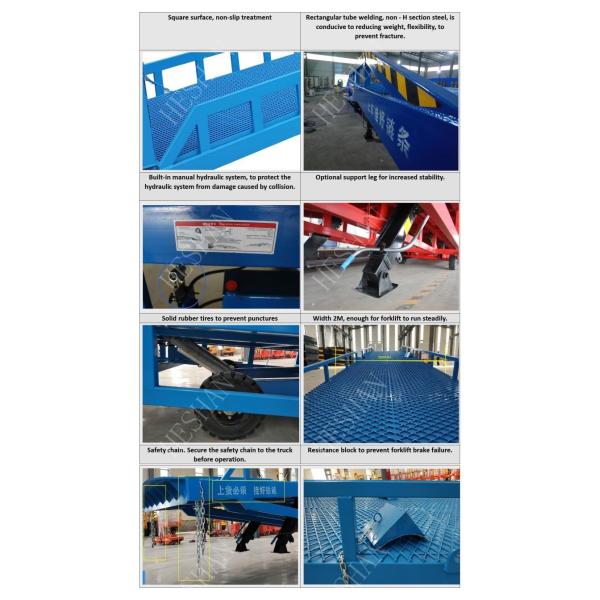 10 Ton 12 Ton Hydraulic Loading Dock Lift Hydraulic Mobile Forklift Ramp