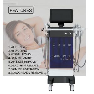 Commercial 9 in1 Oxygen Hydrafacial Machine , 90Kpa Skin Spa Machine