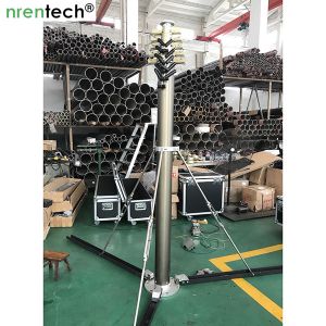 10m lockable pneumatic telescopic mast 30kg payloads- mobile antenna telecom