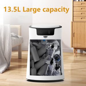 Self Sealing Smart Trash Can ABS Kitchen Garbage Can 20L User Friendly