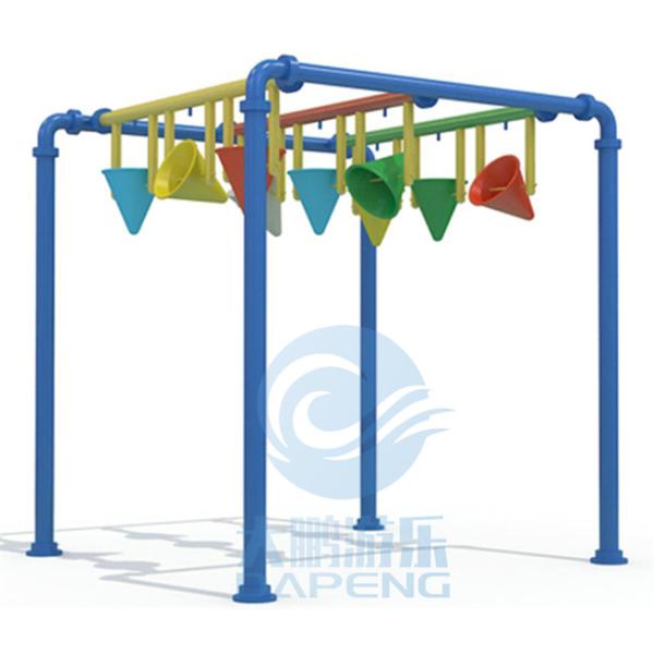 Amusement Park Rain Splash Pad Dump Bucket Fiberglass 9 In 1 Customized