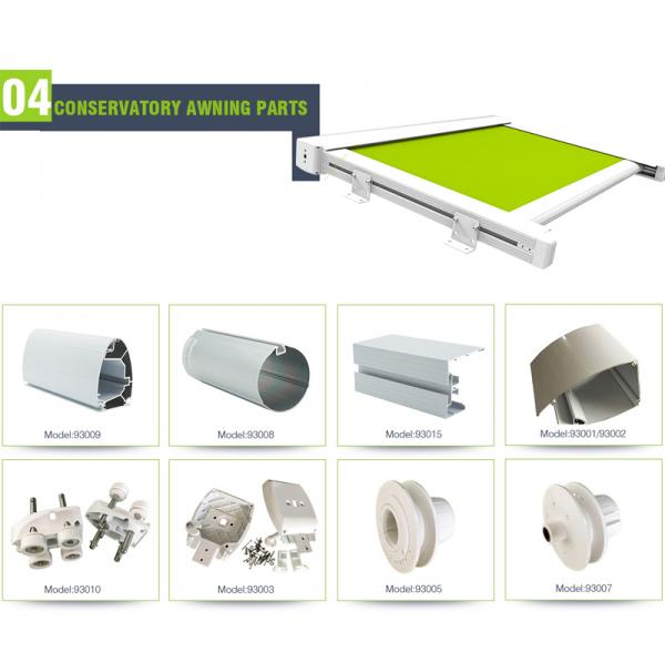 Conservatory Patio Retractable Roof Awning / Free Standing Balcony Roof Retractable Awning