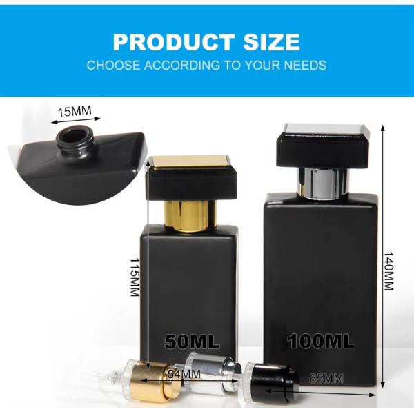 Custom Luxury Manufacture Perfume Bottle Woman 30ml 50ml 100ml Glass Empty Refillable Spray Perfume Bottle