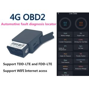 MTK 4G OBD2 GPS Tracker Rechargeable LBS Shedding Alarm