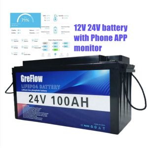 24v 100ah Lead Acid Battery Replacement Lifepo4 Marine Battery With Bluetooth