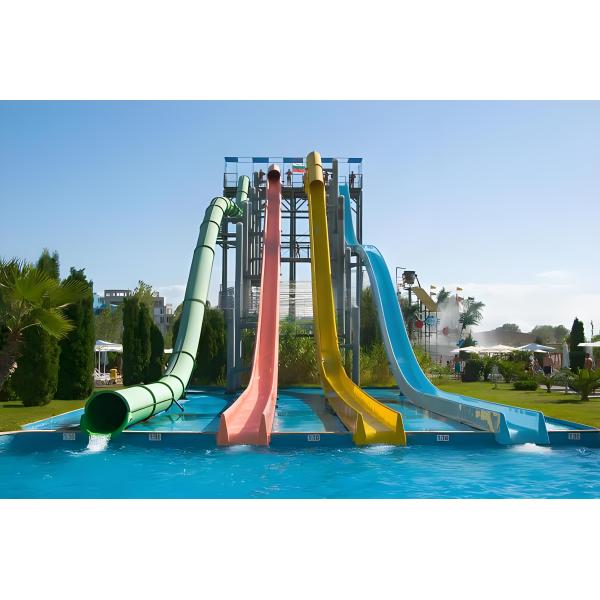 Fiberglass Water Slide with 12 Years Usage Period and 1 Year Guarantee ISO Certified for Swimming Pools and Aqua Parks