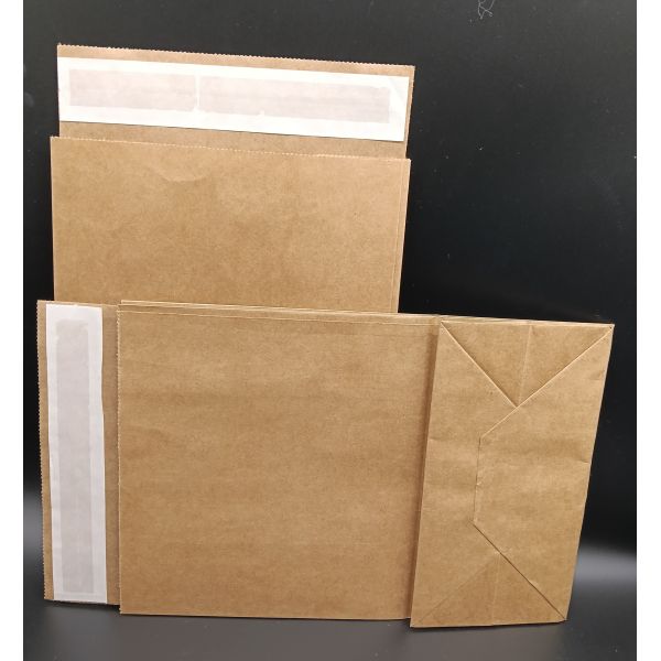 Virgin Pulp Natural Brown Side Gusset Kraft Paper Bag For Gift Packaging