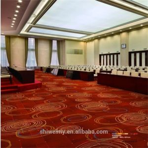 Red Axminster commercial boardroom carpet