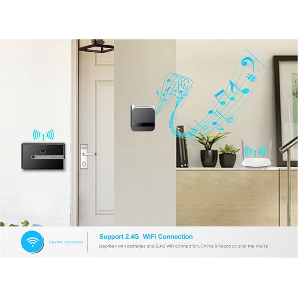 Unistone 2M Video doorbell with Dingdong with 10000mAh Battery(US-VD201)