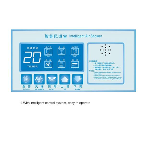 Stainless Steel Double Blowing Cleanroom Air Shower For Single Person