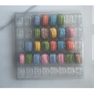 Transparent 40 Pieces Plastic Macaron Packaging Macaron Serving Tray